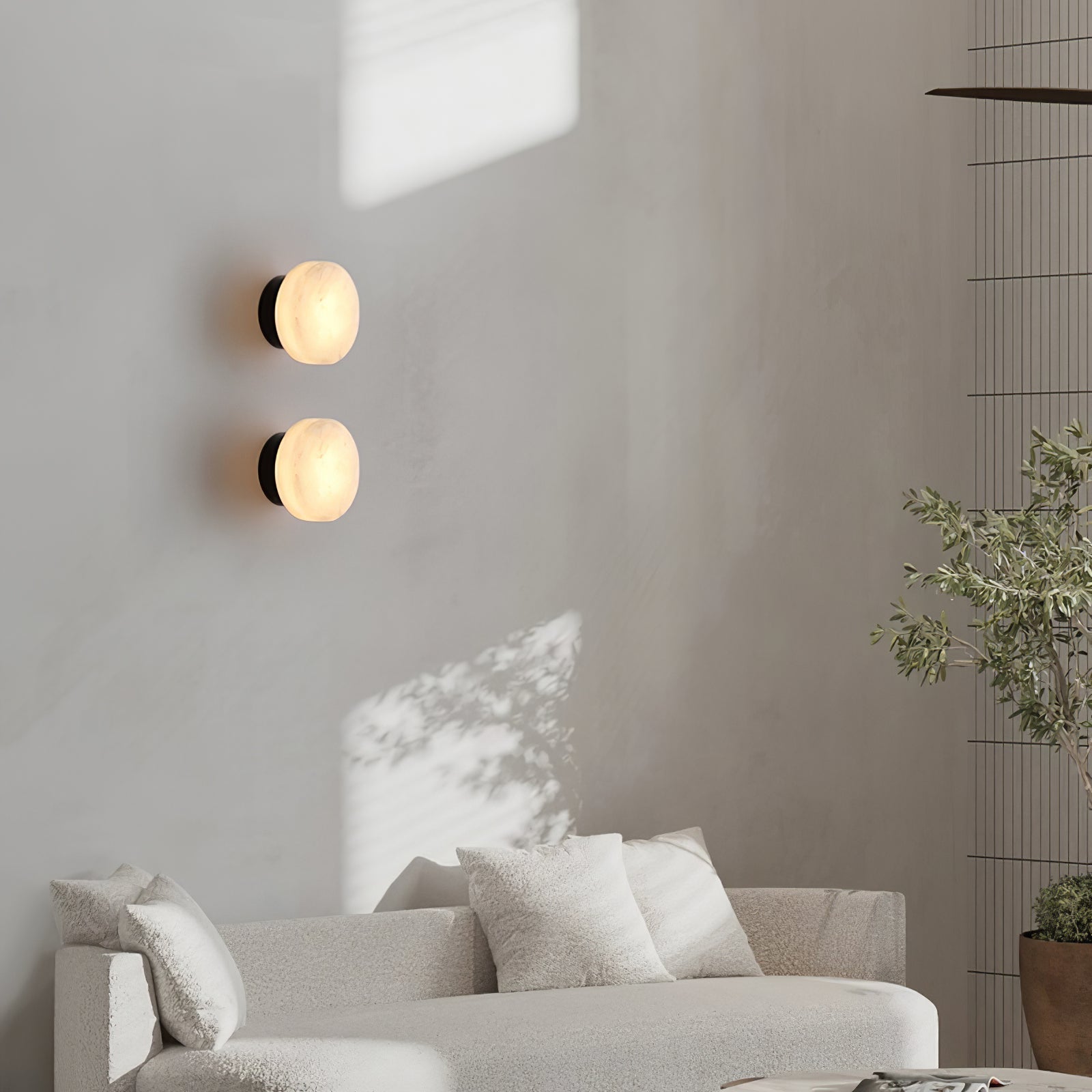 Cylindrical Alabaster Wall Lamp - Zonesus