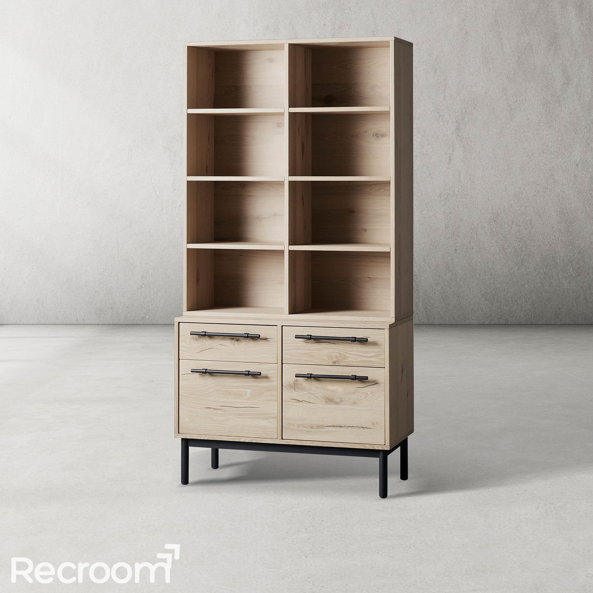 Sullivo Single Bookcase with File Base - Zonesus