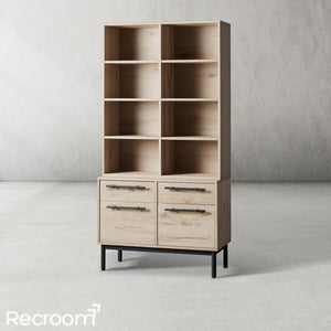 Sullivo Single Bookcase with File Base - Zonesus