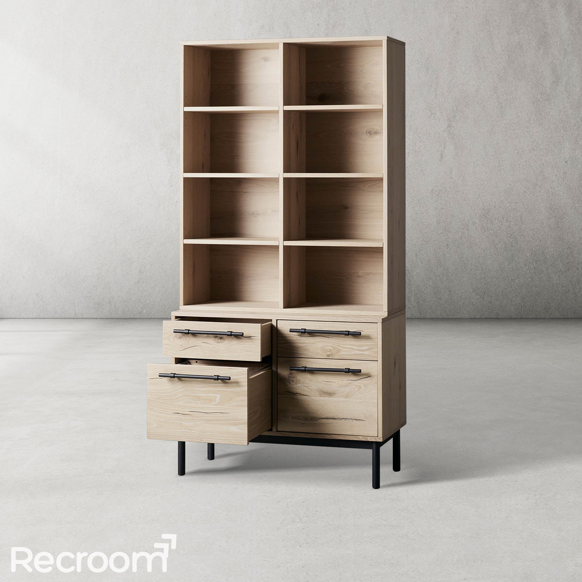 Sullivo Single Bookcase with File Base - Zonesus