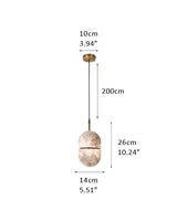 Minimalism G9 Alabaster Pendant Light white marble shade hanging for home decoration