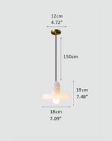 White Alabaster Kitchen Island Pendant Lamp Dia 8Dia 5.9” Height 1-bulb