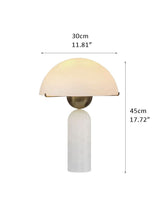 G9 Alabaster white marble table lamp,15W, Dia 12"