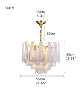 Nordic Creativity Tiered Raindrop Alabaster Chandelier lighting for foyer entrances dining