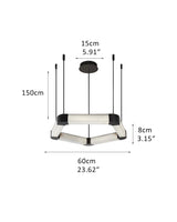 Modern polygonal chandelier high-end alabaster Modular chandelier for stainless lobbies