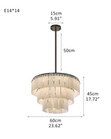 Multi-tiered Luxury Modern LED Chandelier Entrance Villa High Ceiling Large Alabaster Chandelier