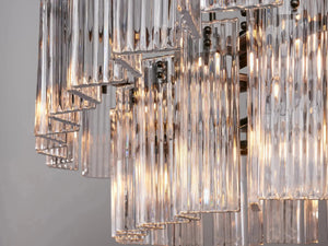 Delsie Oval Art Glass Chandelier 51''63''72''L - Zonesus