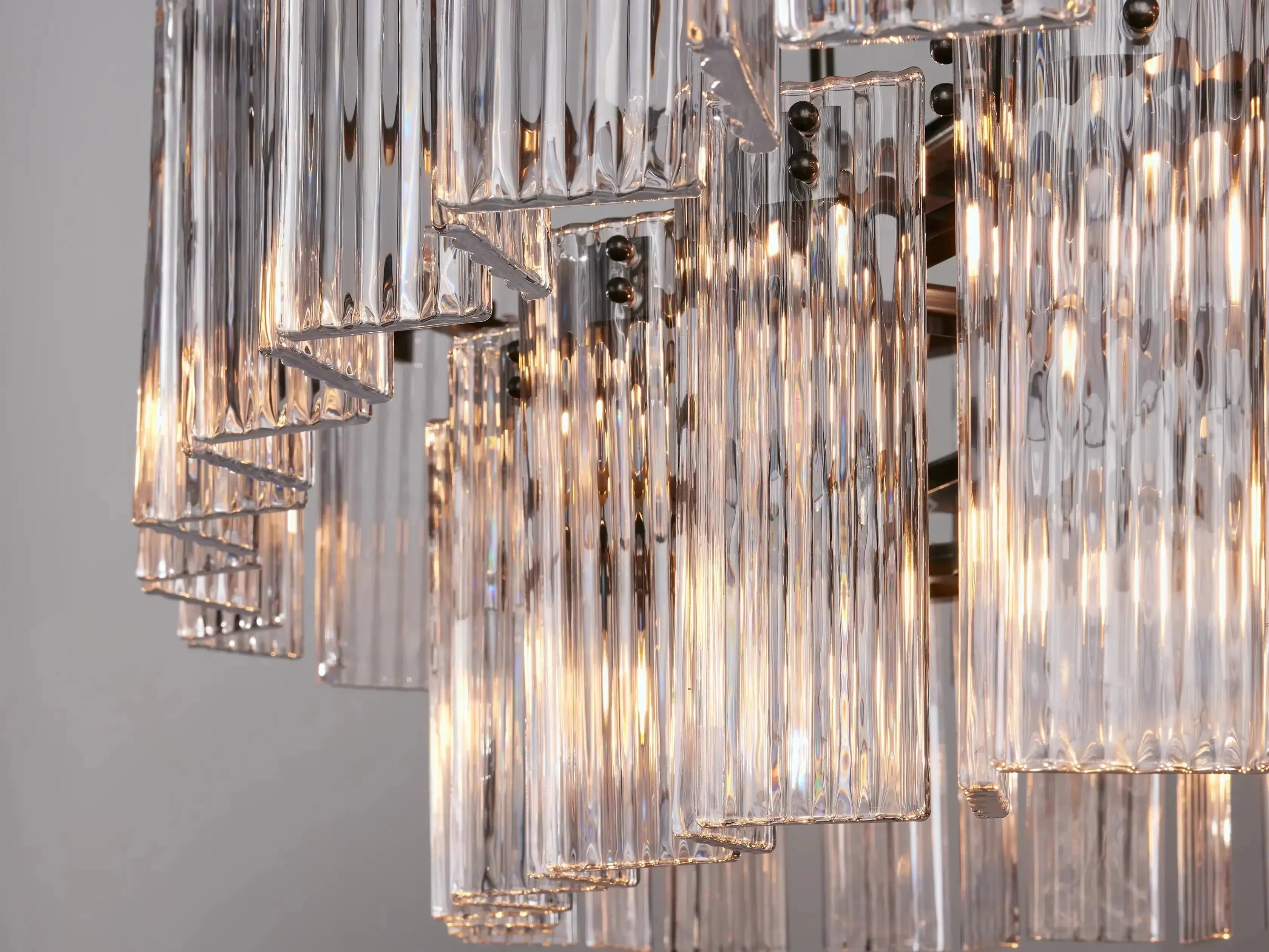 Delsie Oval Art Glass Chandelier 51''63''72''L - Zonesus