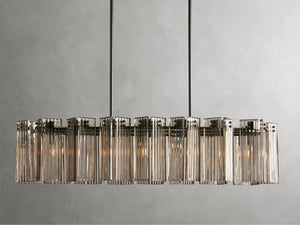 Delsie Oval Art Glass Chandelier 51''63''72''L - Zonesus