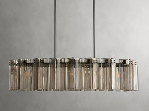 Delsie Oval Art Glass Chandelier 51''63''72''L - Zonesus