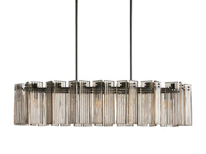 Delsie Oval Art Glass Chandelier 51''63''72''L - Zonesus