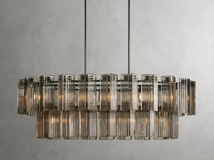 Delsie Oval Art Glass Chandelier 51''63''72''L - Zonesus