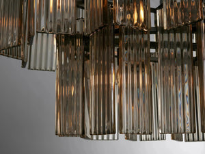 Delsie Oval Art Glass Chandelier 51''63''72''L - Zonesus