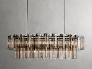 Delsie Oval Art Glass Chandelier 51''63''72''L - Zonesus