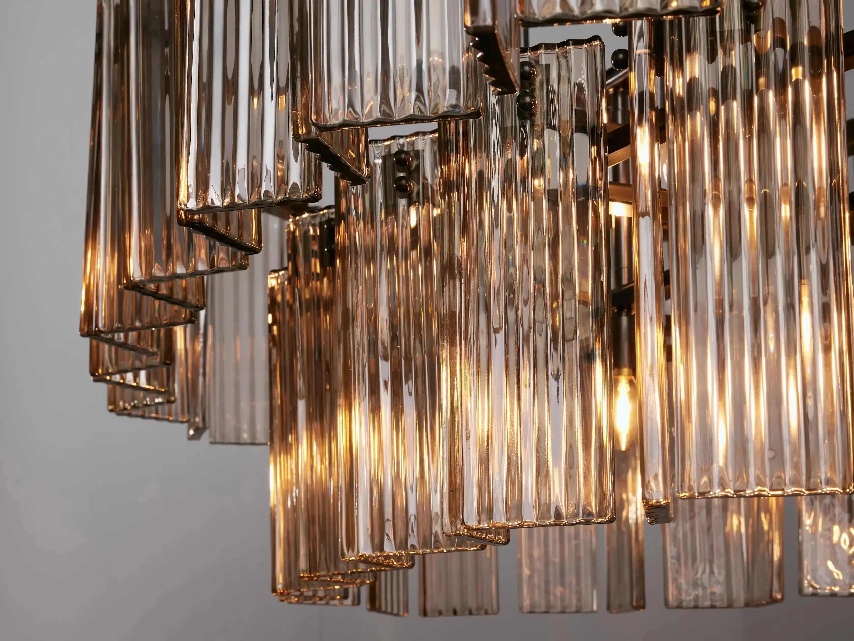 Delsie Oval Art Glass Chandelier 51''63''72''L - Zonesus