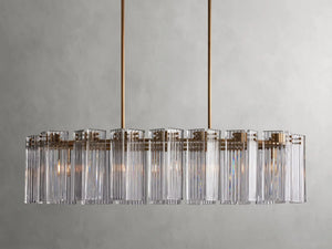 Delsie Oval Art Glass Chandelier 51''63''72''L - Zonesus