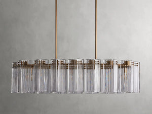 Delsie Oval Art Glass Chandelier 51''63''72''L - Zonesus