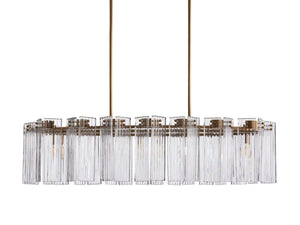 Delsie Oval Art Glass Chandelier 51''63''72''L - Zonesus