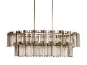 Delsie Oval Art Glass Chandelier 51''63''72''L - Zonesus