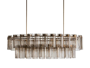 Delsie Oval Art Glass Chandelier 51''63''72''L - Zonesus