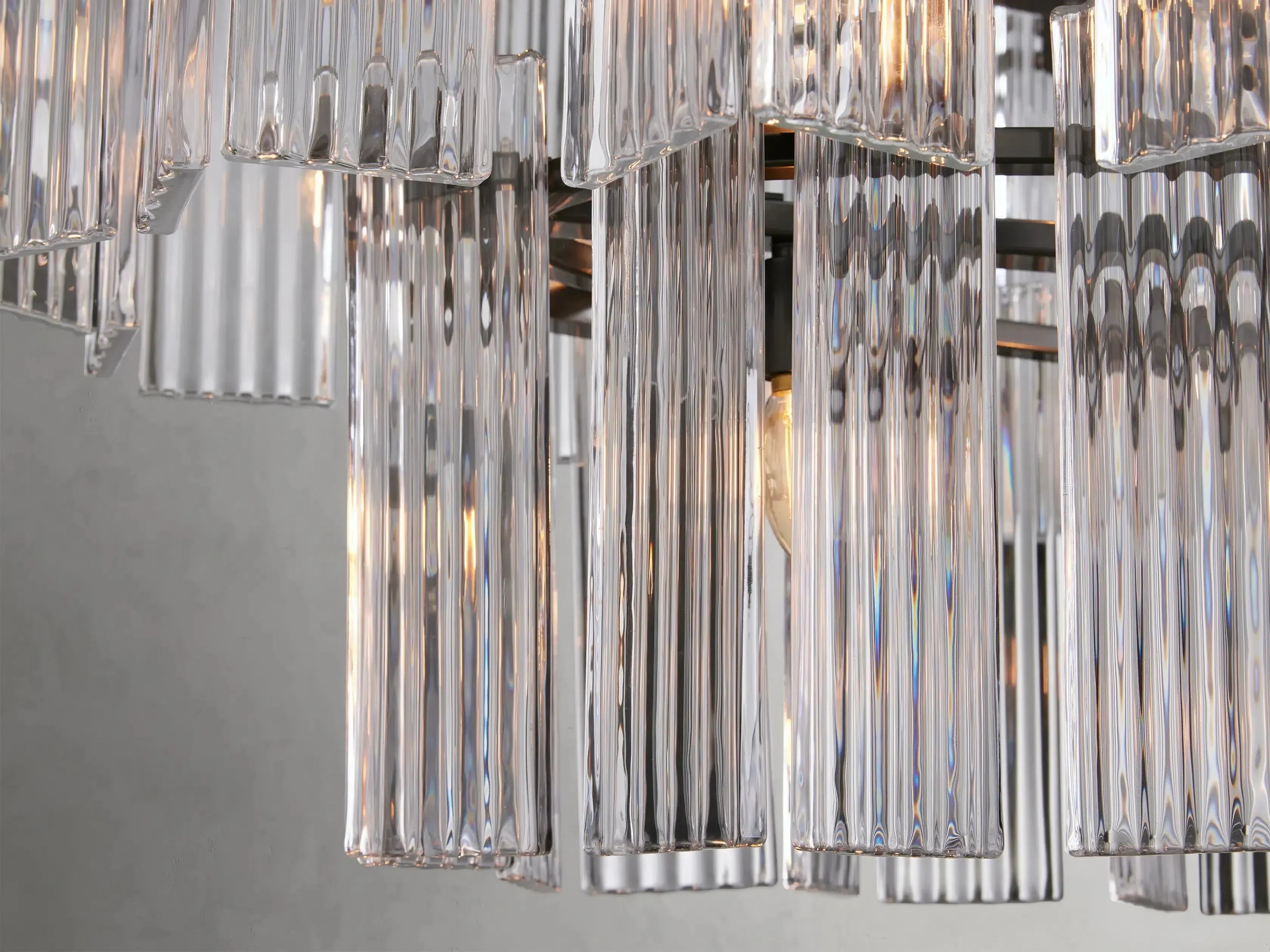 Delsie Oval Art Glass Chandelier 51''63''72''L - Zonesus