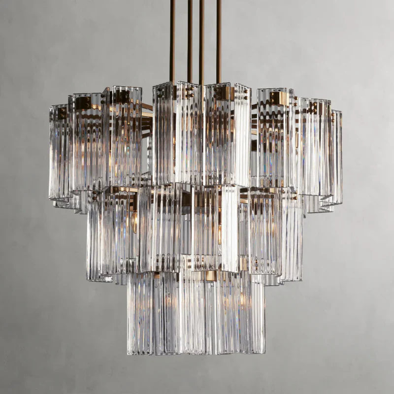 Delsie Round Art Glass Chandelier 38" 48" 60"D - Zonesus