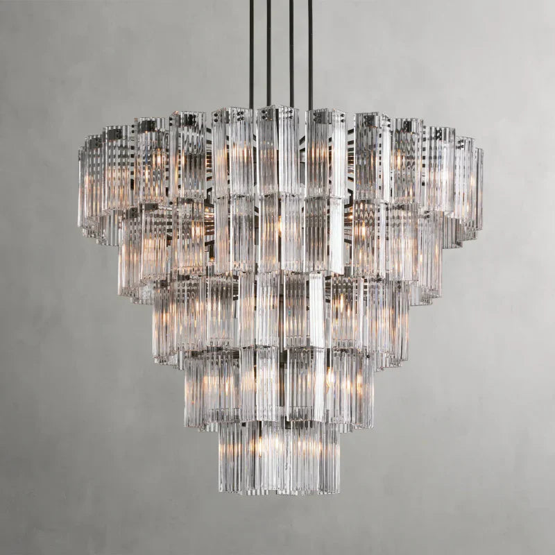 Delsie Round Art Glass Chandelier 38" 48" 60"D - Zonesus