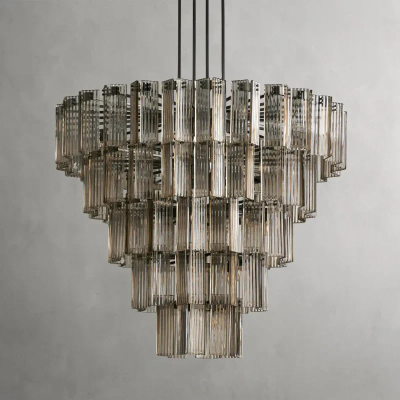 Delsie Round Art Glass Chandelier 38" 48" 60"D - Zonesus