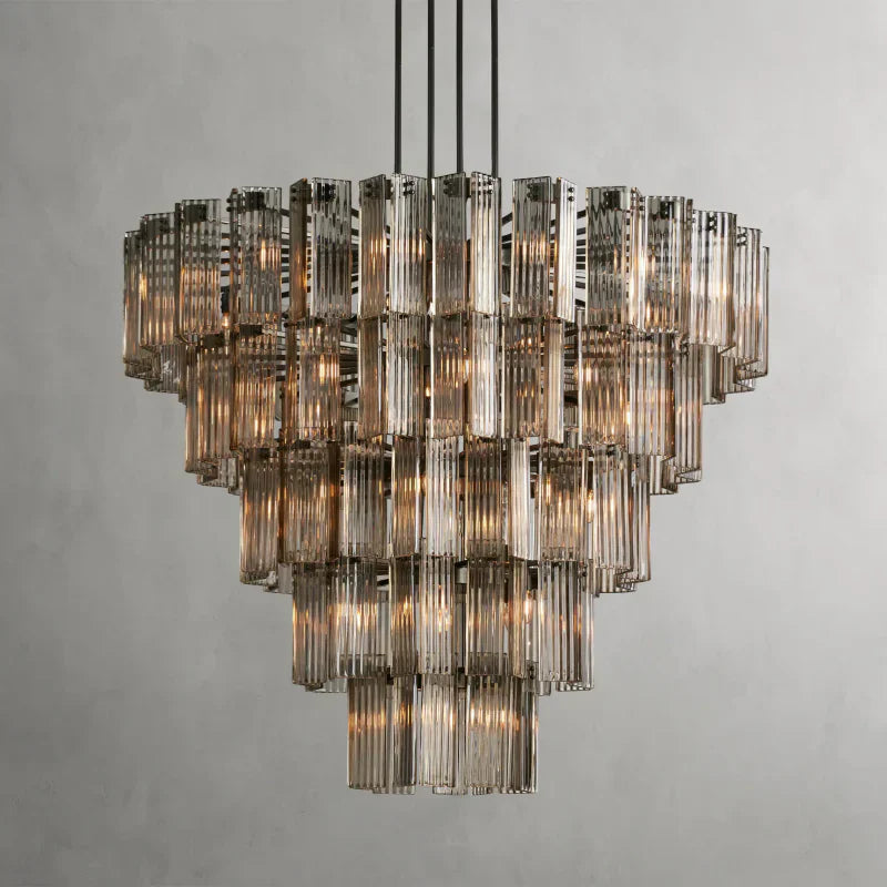 Delsie Round Art Glass Chandelier 38" 48" 60"D - Zonesus
