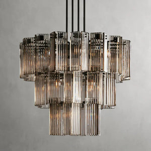 Delsie Round Art Glass Chandelier 38" 48" 60"D - Zonesus