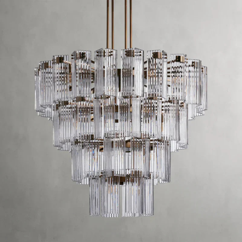 Delsie Round Art Glass Chandelier 38" 48" 60"D - Zonesus