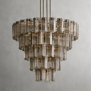 Delsie Round Art Glass Chandelier 38" 48" 60"D - Zonesus