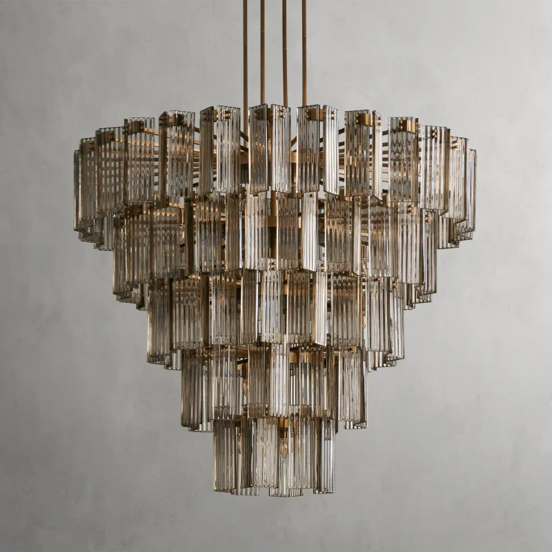Delsie Round Art Glass Chandelier 38" 48" 60"D - Zonesus