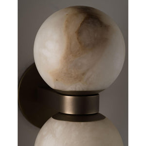 Dual Globe Alabaster Wall Lamp - Zonesus