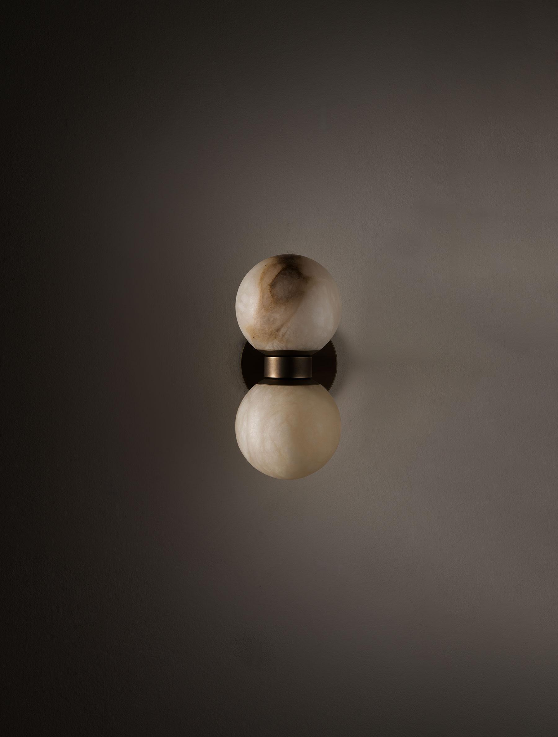 Dual Globe Alabaster Wall Lamp - Zonesus