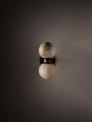 Dual Globe Alabaster Wall Lamp - Zonesus