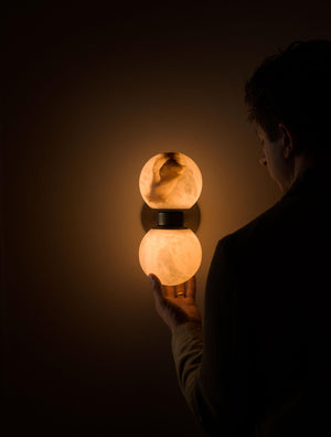 Dual Globe Alabaster Wall Lamp - Zonesus
