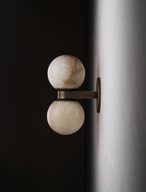 Dual Globe Alabaster Wall Lamp - Zonesus