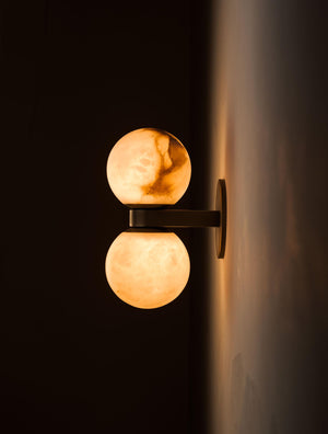 Dual Globe Alabaster Wall Lamp - Zonesus