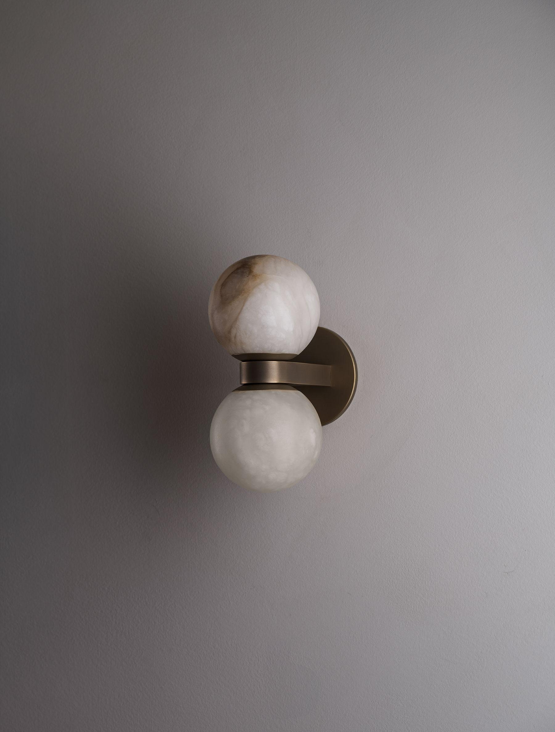 Dual Globe Alabaster Wall Lamp - Zonesus