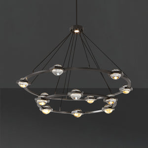 Eclitant Two-Tier Round Chandelier 60" - Zonesus