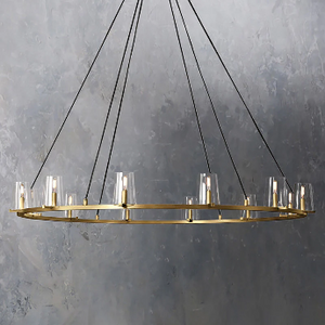 Pauillyc Clear Glass Round Chandelier 36" 48" 60" - Zonesus