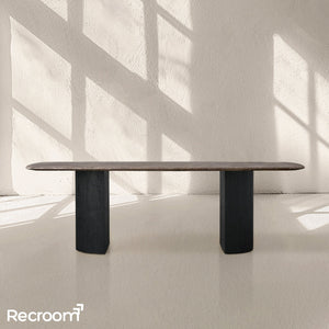 San Germani Stone Dining Table with Dauphine Base - Zonesus