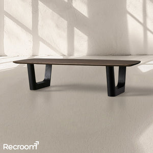 San Germani 72" Wood Coffee Table with Rennes Base - Zonesus