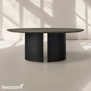 San Germani Round Wood Coffee Table with Dauphine Base - Zonesus