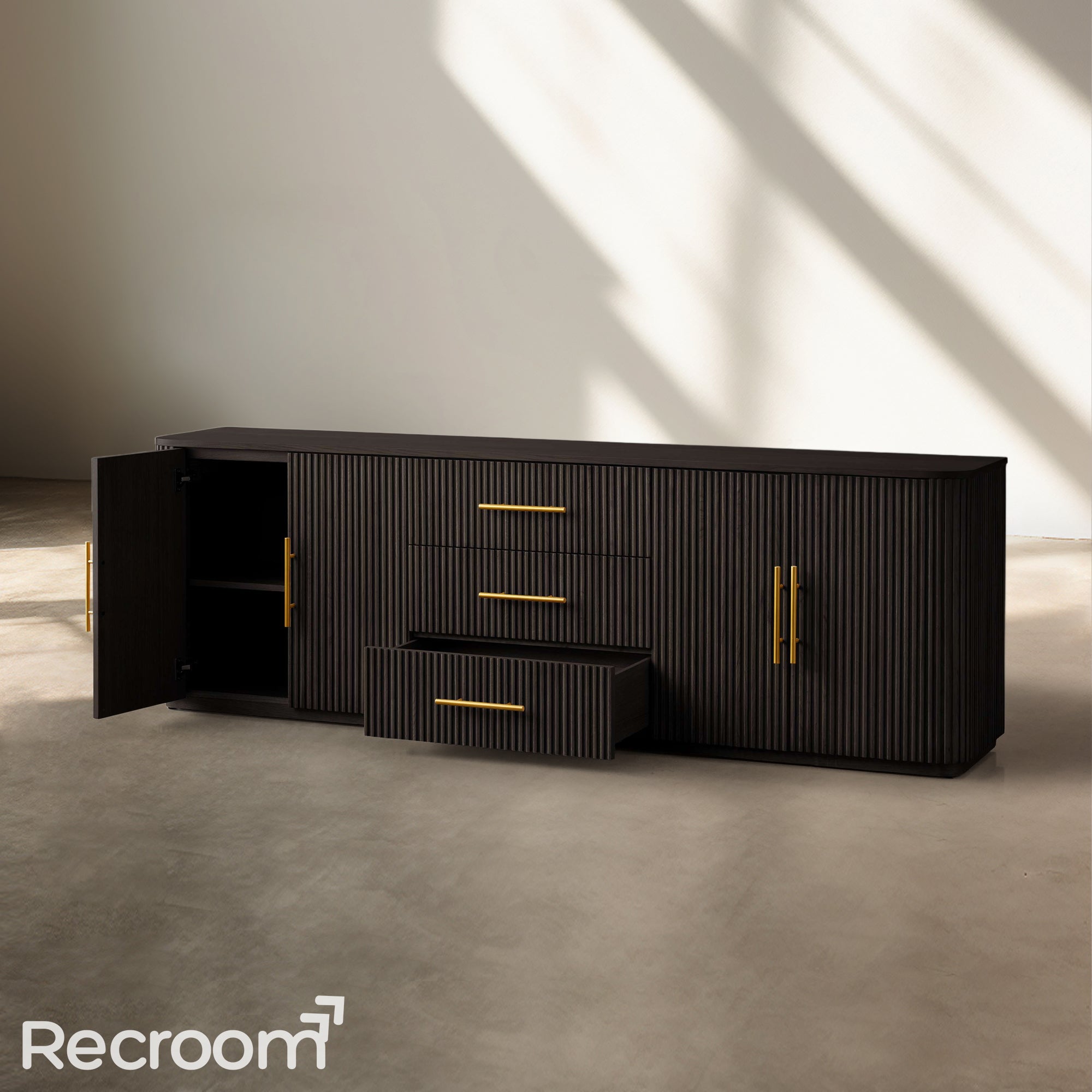 Finn Wood Sideboard with Drawers - Zonesus