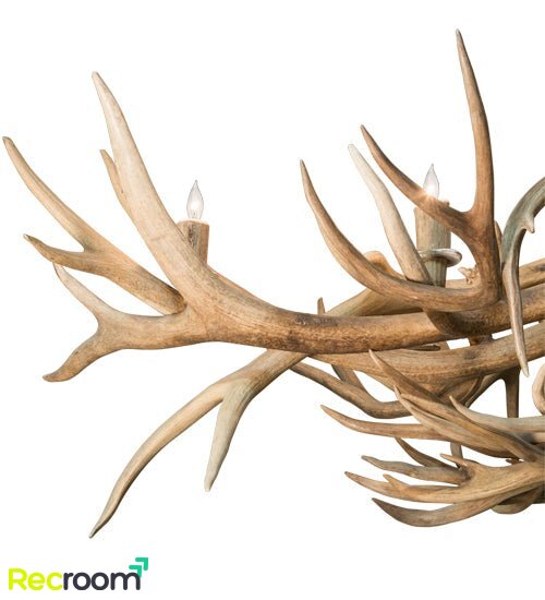 71" Long Antlers Deer 10 Light Oblong Chandelier - Zonesus