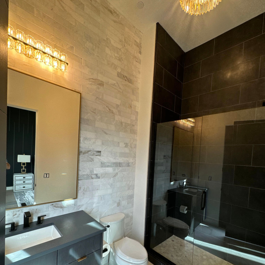 Arcachonest Crystal Wall Sconce 26"W - Zonesus