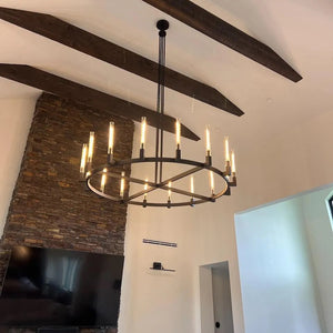Cannel Round Chandelier 36" - Zonesus