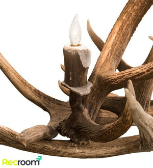 70" Long Antlers Elk 10 Light Oblong Chandelier - Zonesus